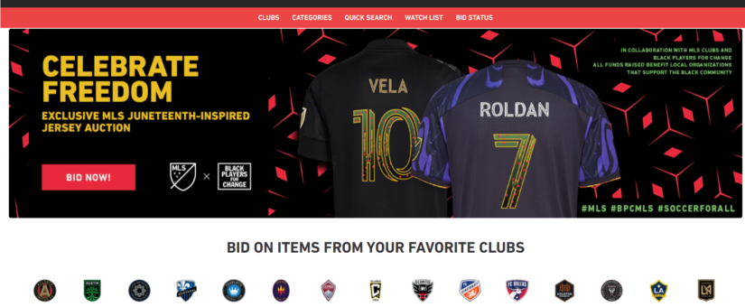 Major League Soccer (MLS) Auction Marketplace is live!